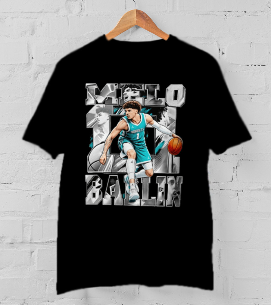 Melo Ballin Hornets Basketball Number 1 T-Shirt