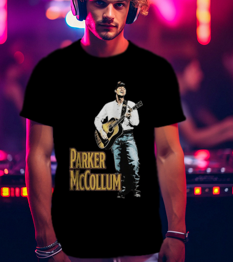 Parker McCollum Acoustic Performance Deluxe Guitar Photo T-Shirt