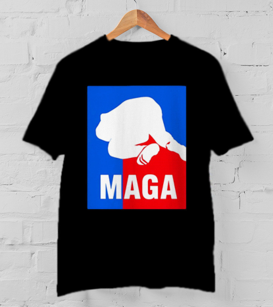 MAGA Political Parody Silhouette Red And Blue T-Shirt