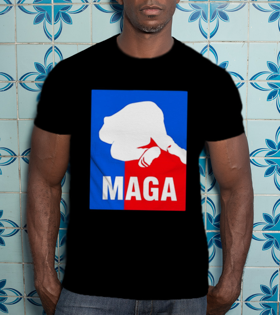 MAGA Political Parody Silhouette Red And Blue T-Shirt