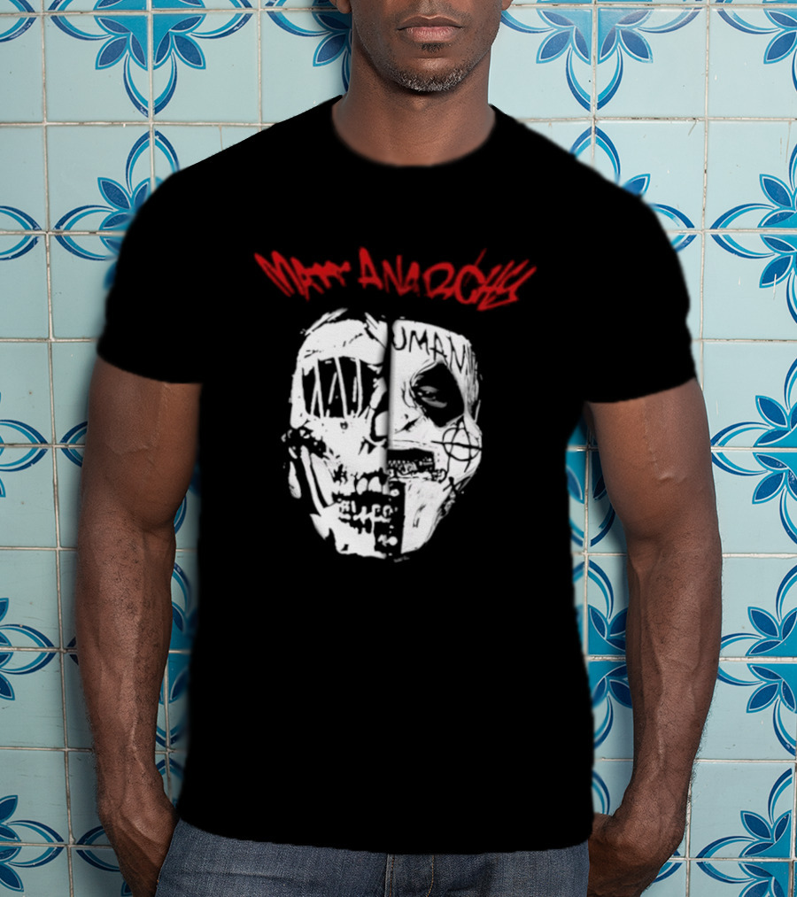 Matt Anarchy White Duality Mask T-Shirt