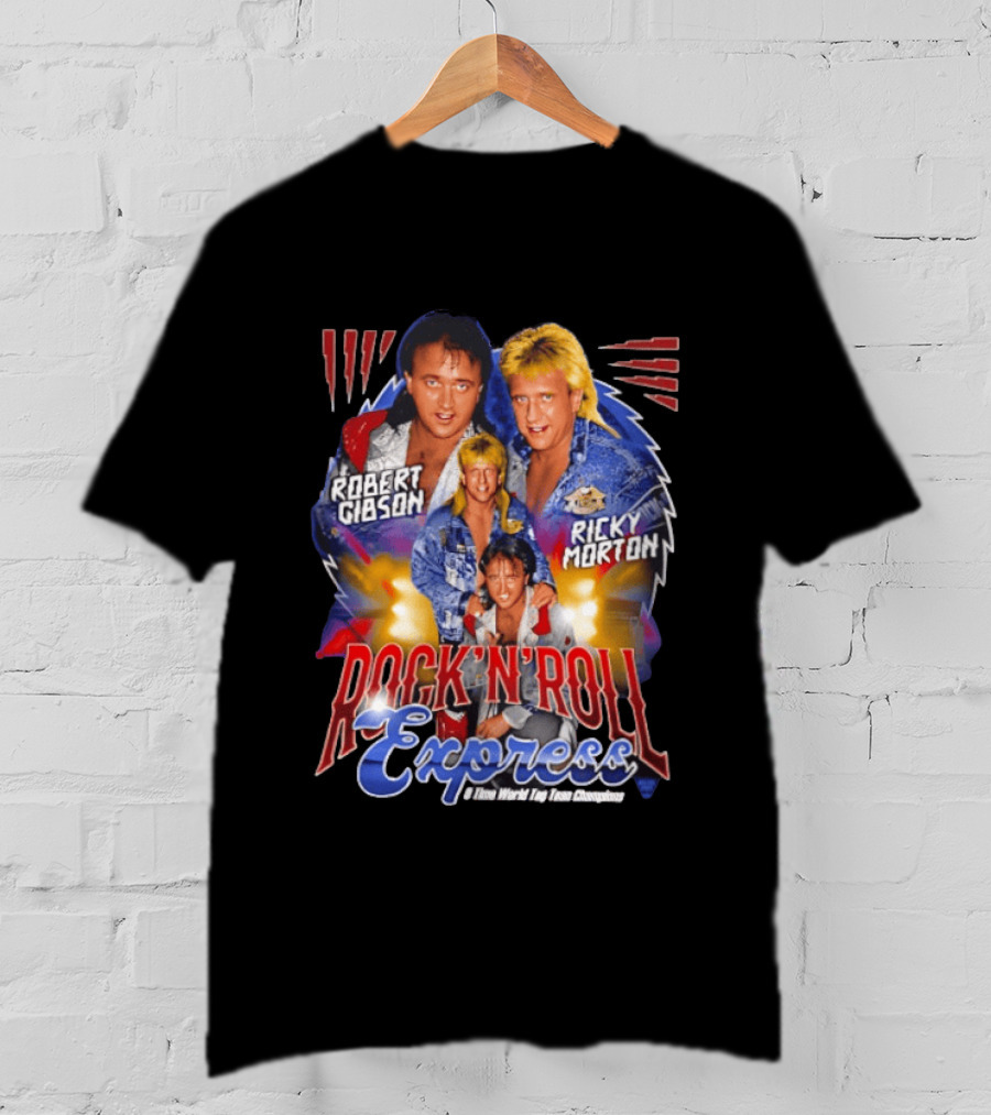 Robert Gibson Ricky Morton Rock N Roll Express Two Time World Tag Team Champions T-Shirt