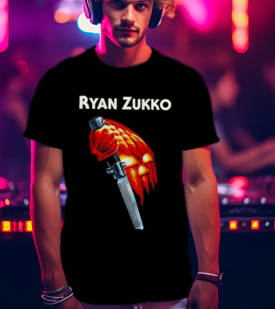 Ryan Zukko Killer Pumpkin Comb Halloween T-Shirt