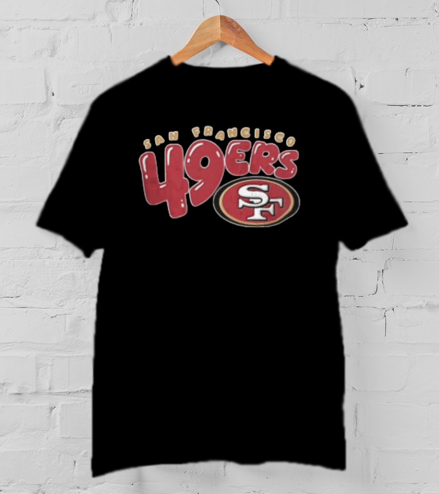 San Francisco 49ers 49 Bubble Lettering Team SF T-Shirt