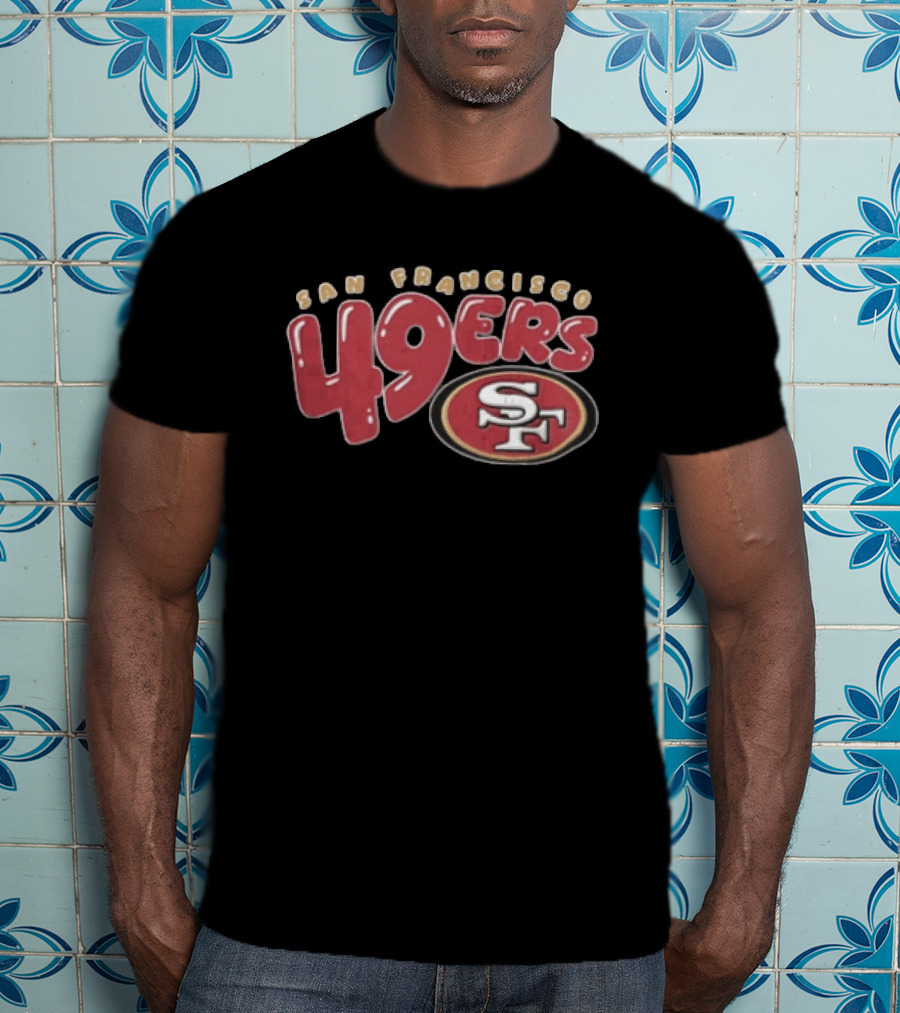 San Francisco 49ers 49 Bubble Lettering Team SF T-Shirt