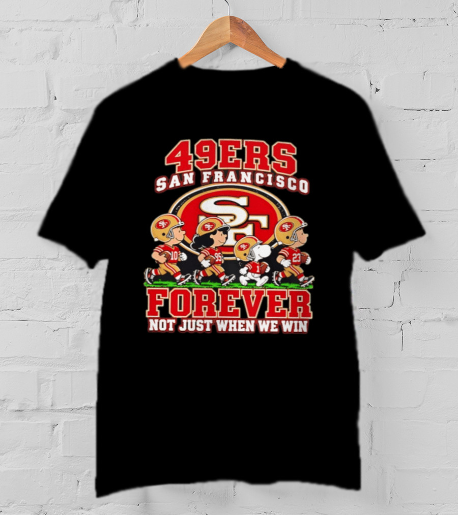 San Francisco 49ers Peanuts Forever Not Just When We Win Abbey Road T-Shirt