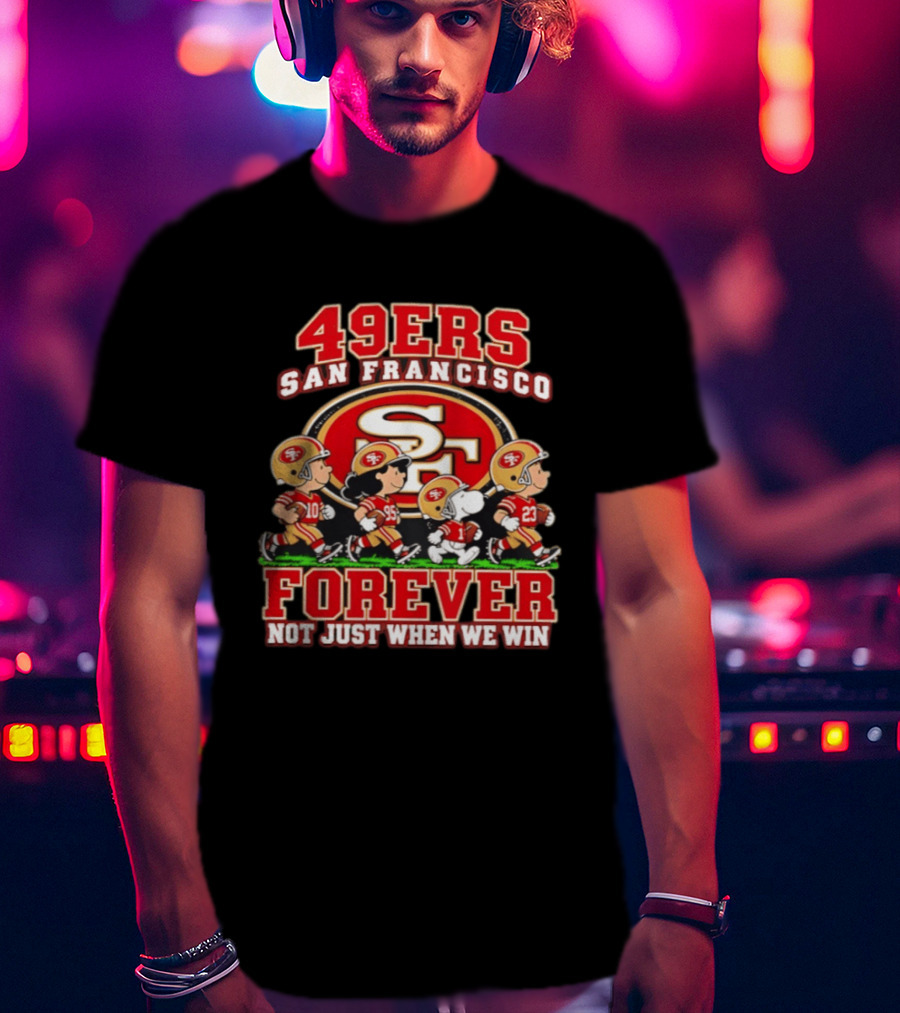 San Francisco 49ers Peanuts Forever Not Just When We Win Abbey Road T-Shirt