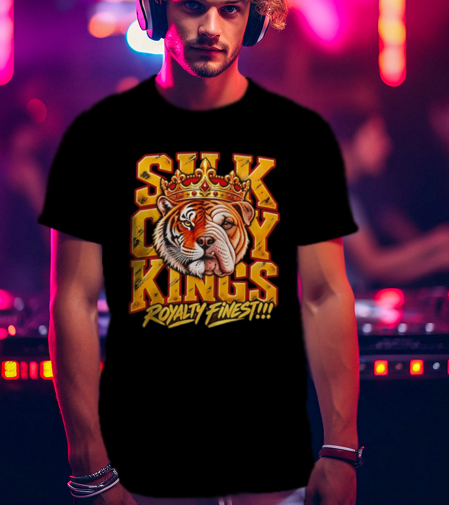 Silk City Kings Royalty Finest Regal Tiger Bulldog Duo T-Shirt