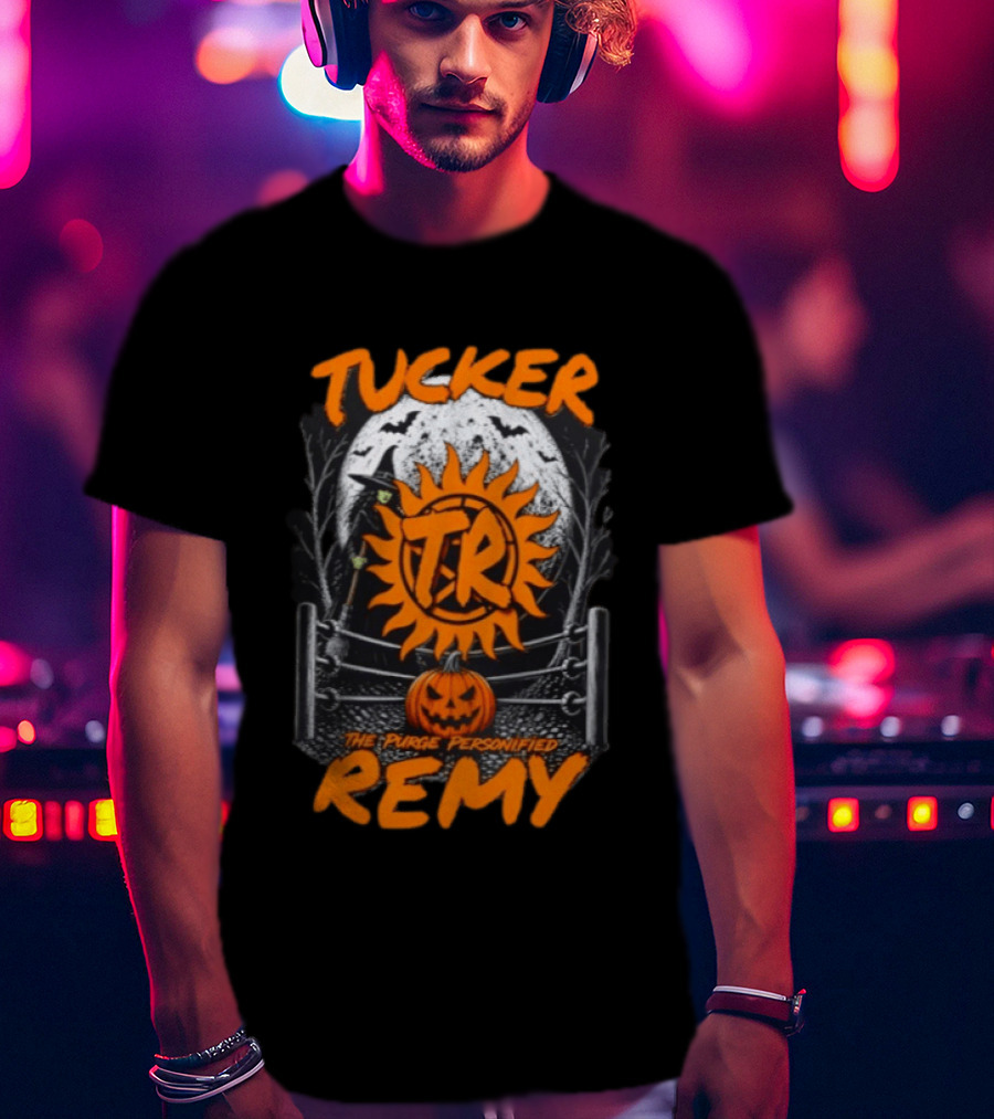 Tucker Remy TR Sun Pumpkin The Purge Personified Halloween T-Shirt