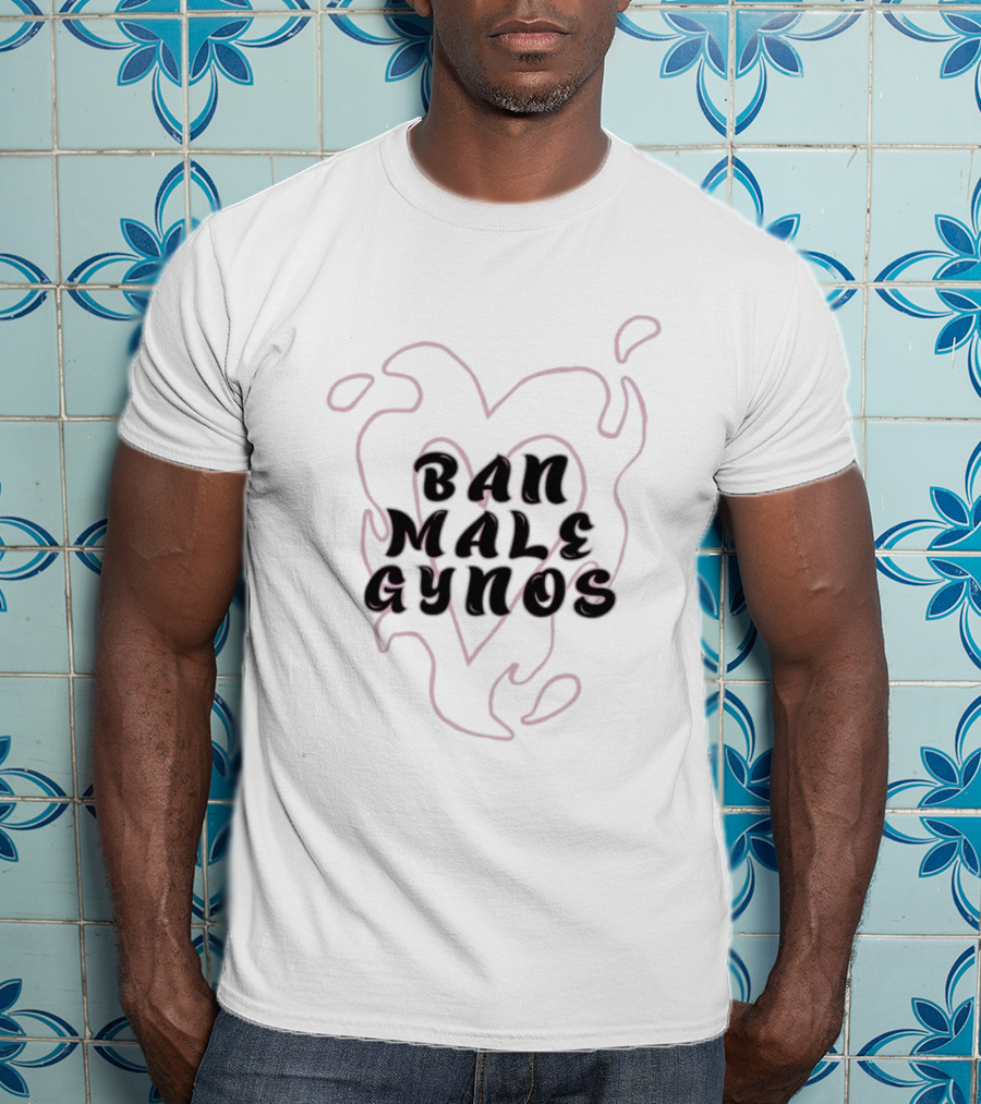 Ban Male Gynos Heart Shape Flame T-Shirt