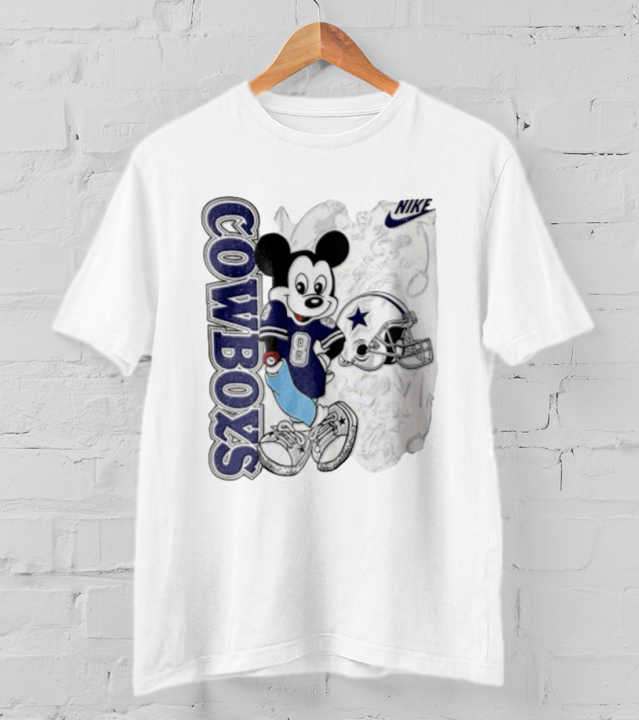 Cowboys Mickey Mouse 8 Football Jersey Cartoon Nike T-Shirt