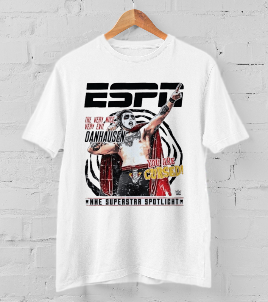ESPN Danhausen WWE Superstar Spotlight You Are Cursed Very Nice Very Evil T-Shirt