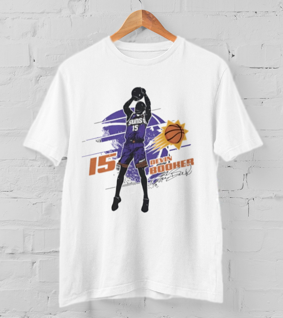 Devin Booker Phoenix Suns Basketball 2026 Number 15 Jumper T-Shirt