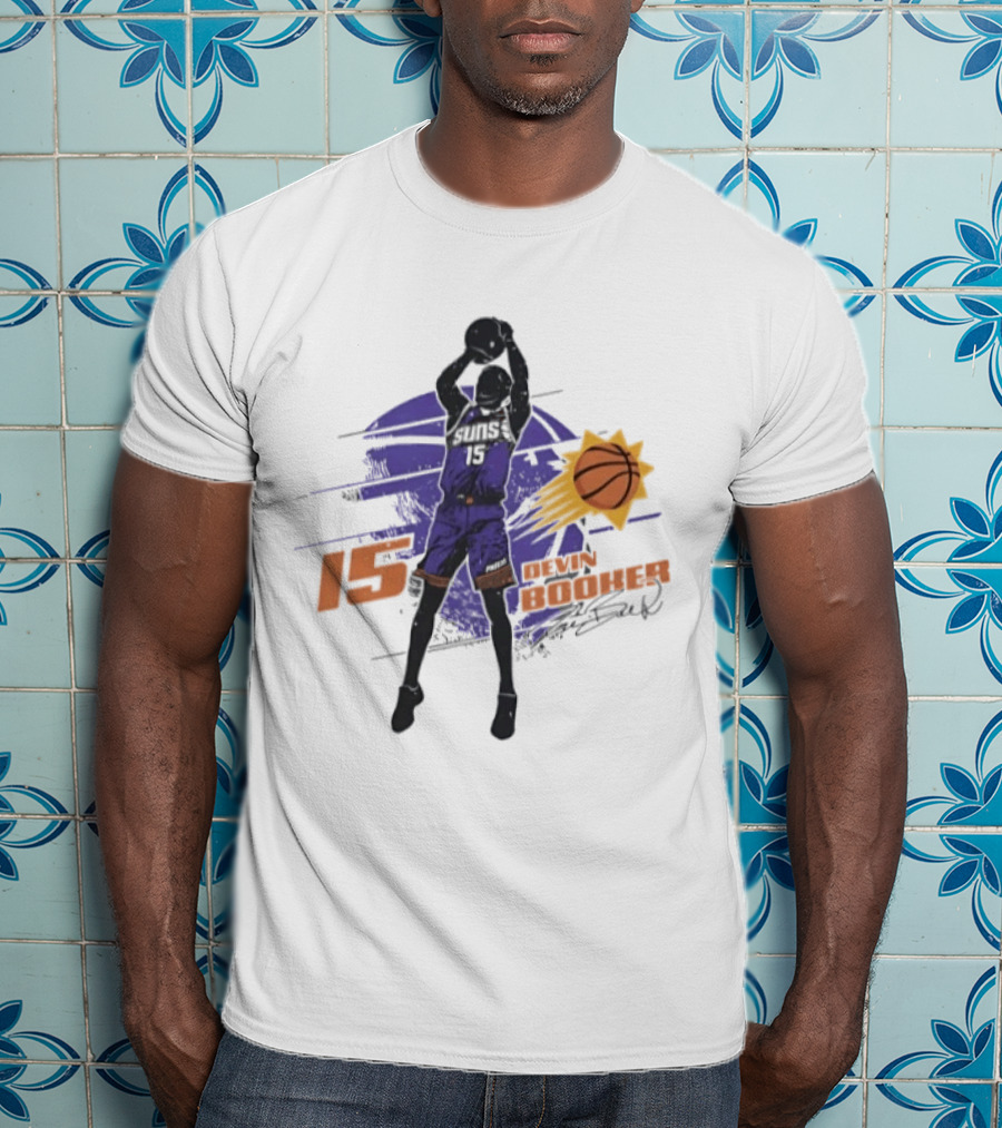 Devin Booker Phoenix Suns Basketball 2026 Number 15 Jumper T-Shirt