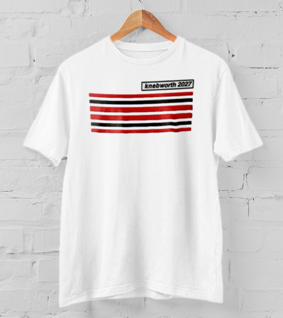 Knebworth 2027 Red And Black Horizontal Stripes T-Shirt
