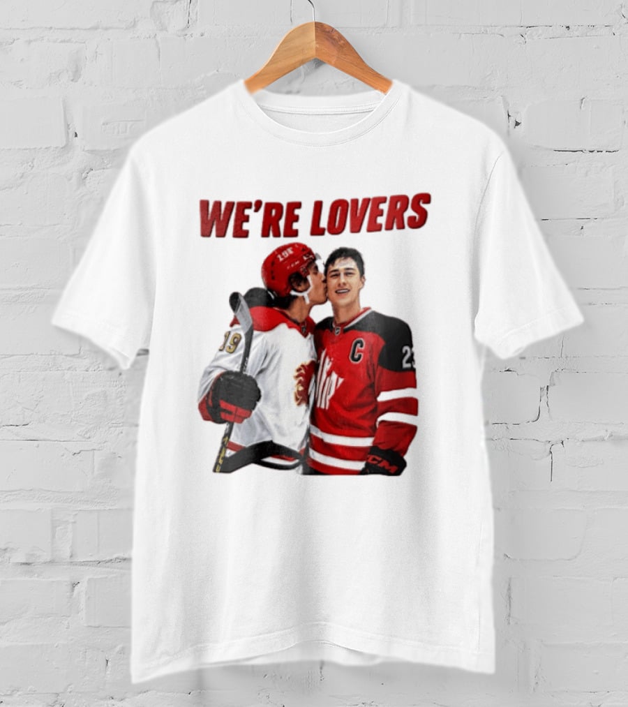 NHL Calgary Flames Matthew Tkachuk Quinn Hughes We're Lovers T-Shirt