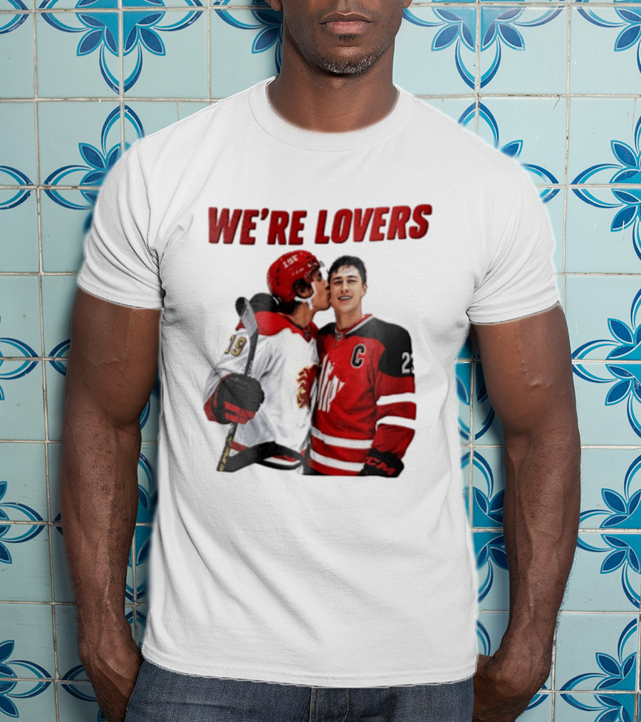 NHL Calgary Flames Matthew Tkachuk Quinn Hughes We're Lovers T-Shirt