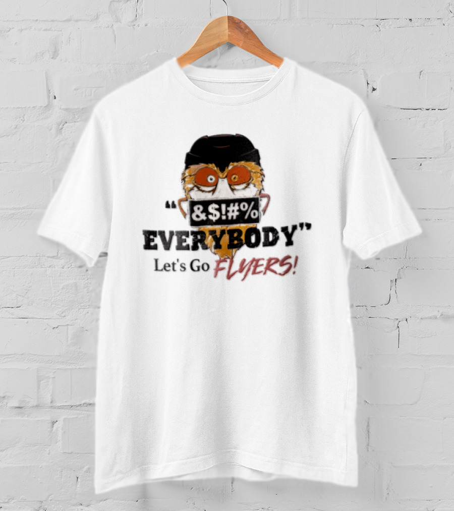 Gritty Flyers Everybody Let's Go NHL Philadelphia Hockey Helmet Cartoon T-Shirt