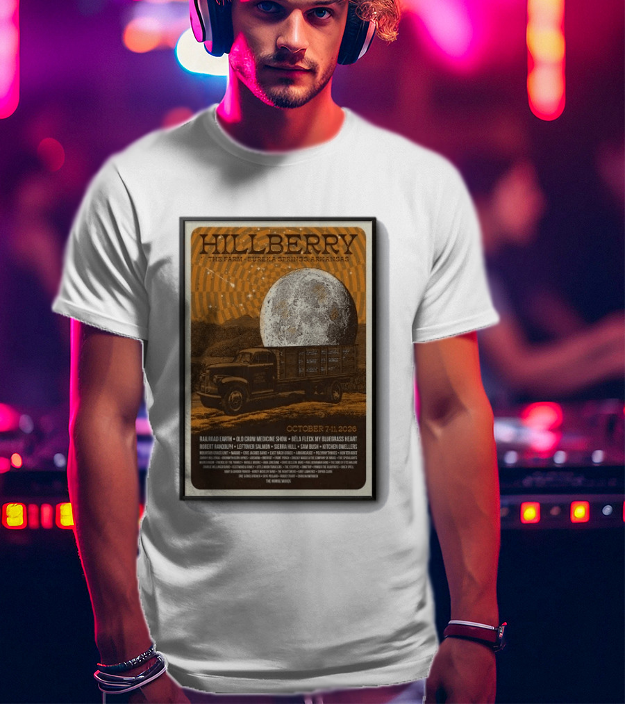 Hillberry Festival 2026 The Farm Eureka Springs Arkansas October 7 11 Railroad Earth Old Crow Medicine Show Bella Fleck T-Shirt