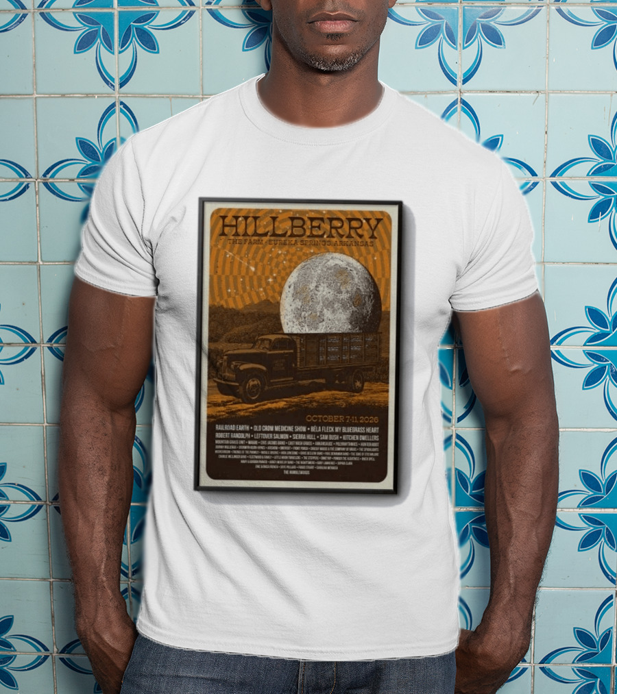 Hillberry Festival 2026 The Farm Eureka Springs Arkansas October 7 11 Railroad Earth Old Crow Medicine Show Bella Fleck T-Shirt