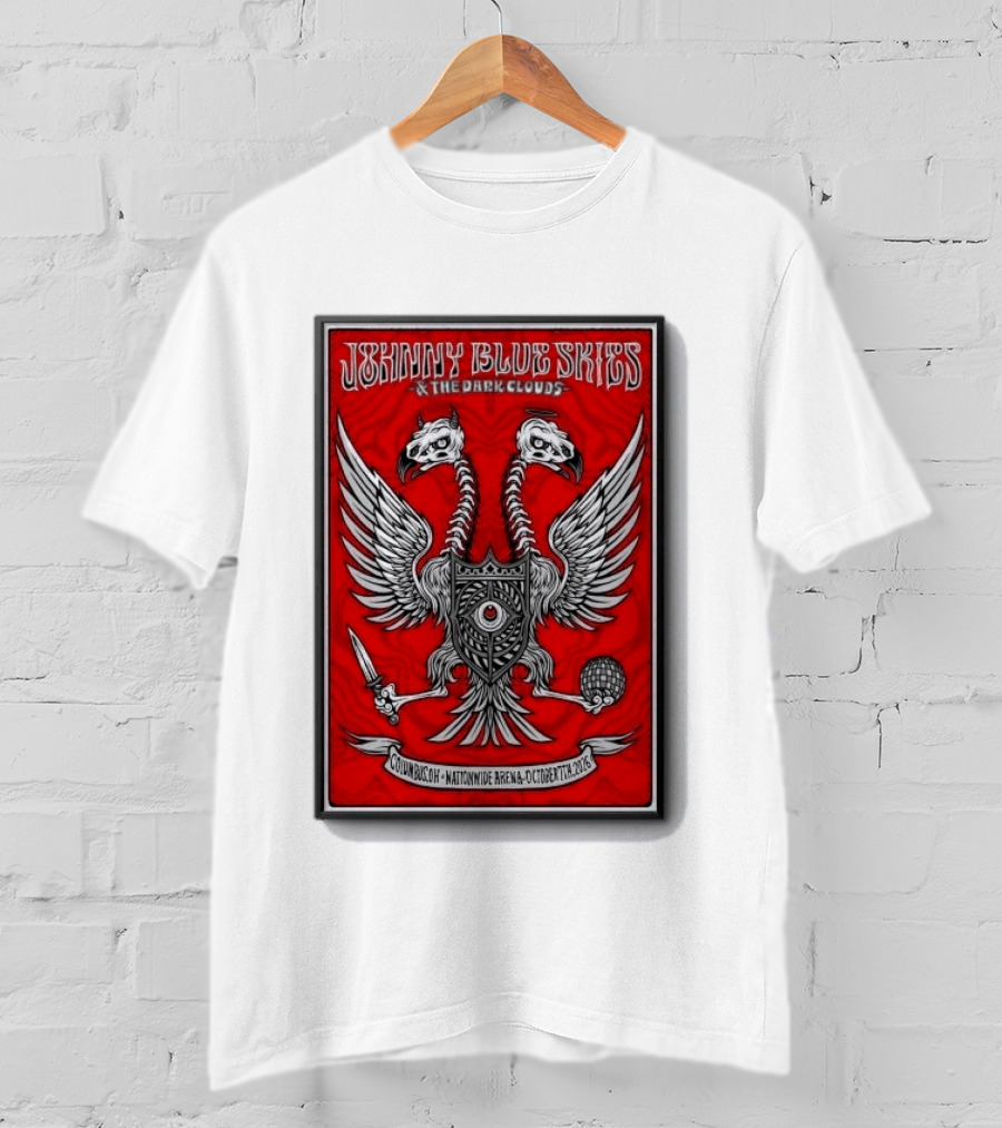 Johnny Blue Skies And The Dark Clouds Nationwide Arena Columbus OH October 7 2026 Two Headed Eagle T-Shirt