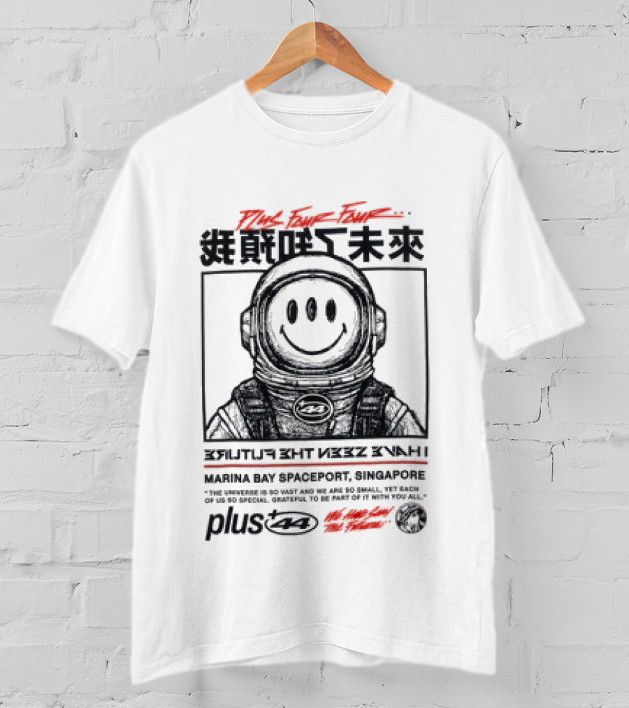 Plus44 Marina Bay Spaceport Singapore Smile Astronaut Future T-Shirt