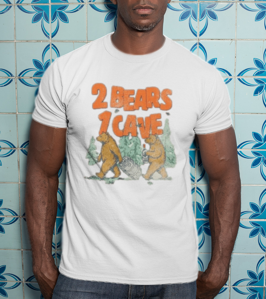 YMH Studios 2 Bears 1 Cave Carrying Keg In Forest T-Shirt