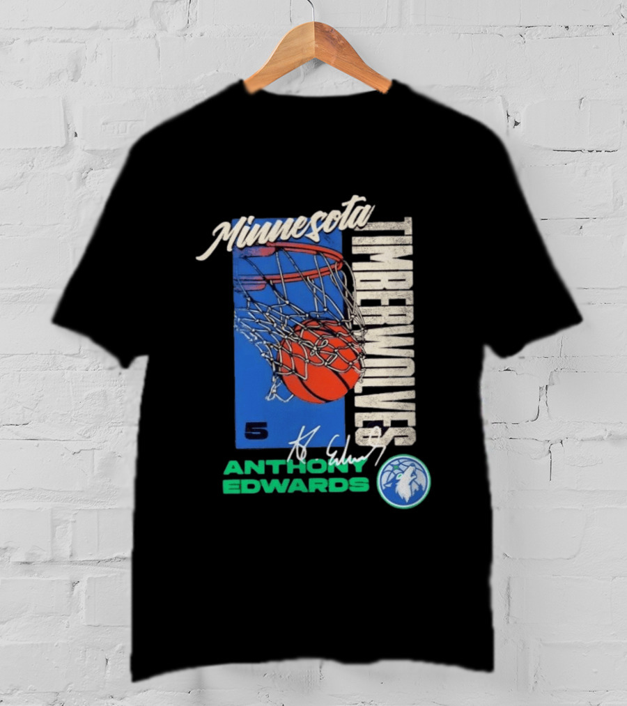 Minnesota Timberwolves Anthony Edwards 5 Basketball Team T-Shirt