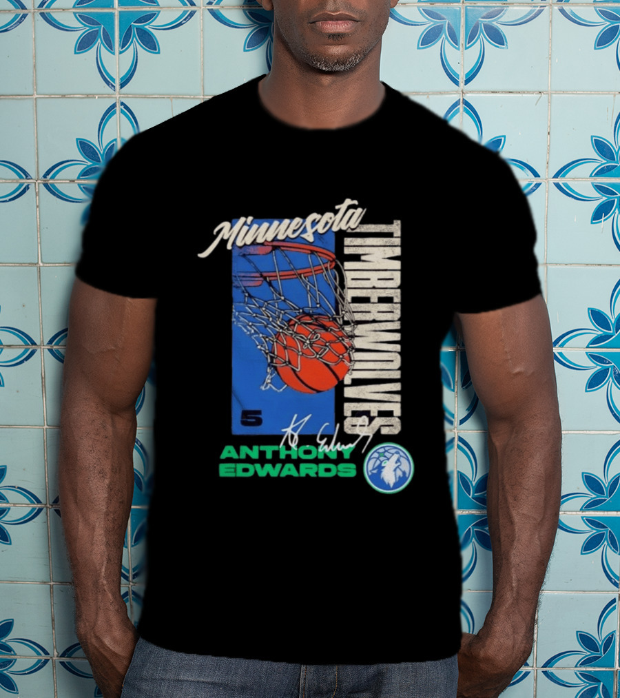 Minnesota Timberwolves Anthony Edwards 5 Basketball Team T-Shirt
