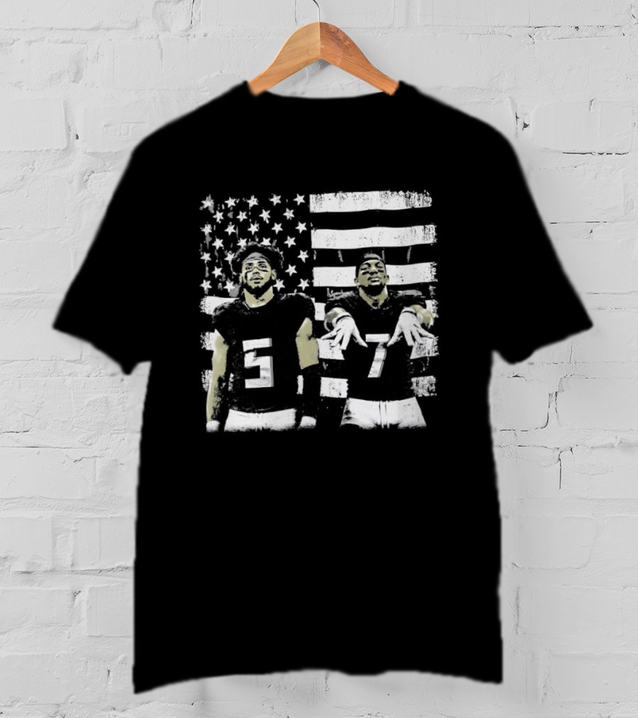 Bijan Robinson Drake London Atlanta USA Flag Football Collaboration T-Shirt