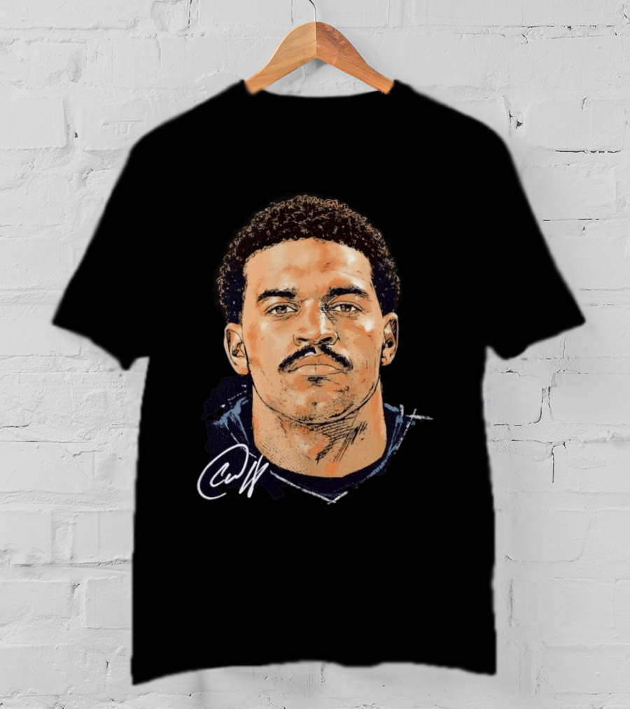 Caleb Williams Chicago Bears Football Retro Mustache T-Shirt
