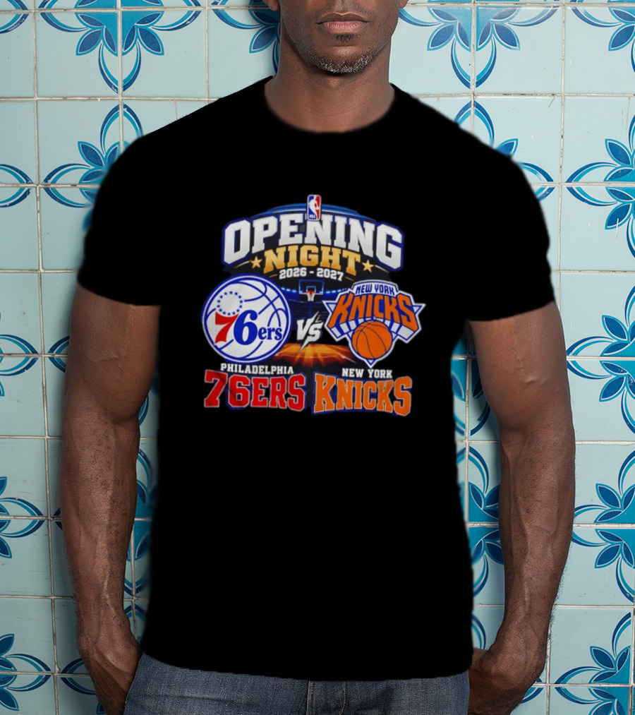 Philadelphia 76ers Vs New York Knicks NBA Opening Night 2026 2027 Matchup Event Highlights T-Shirt