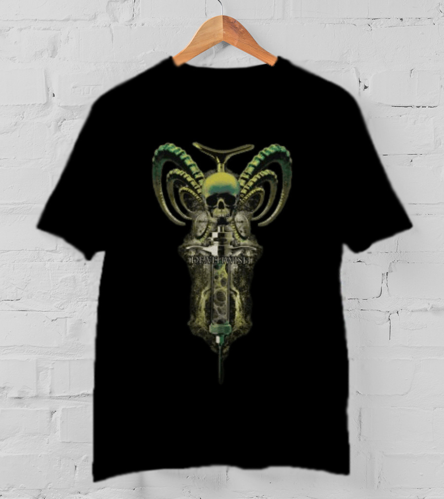 Despised Store Deathwish Skull Syringe With Horns T-Shirt