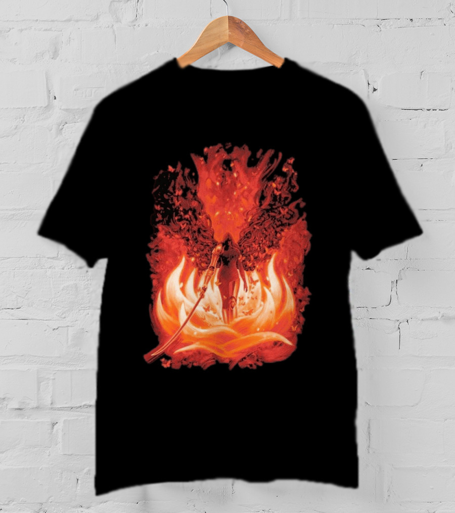 Elden Ring Scarlet Bloom Sword Woman Fiery Flower T-Shirt