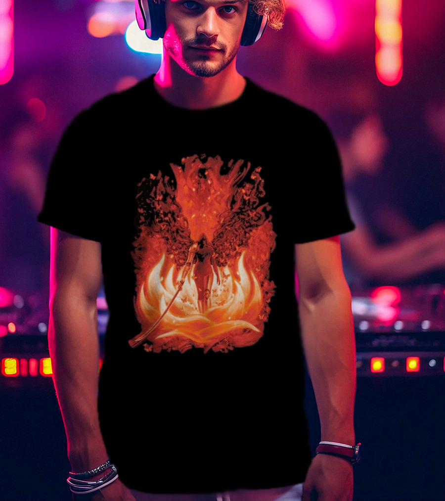 Elden Ring Scarlet Bloom Sword Woman Fiery Flower T-Shirt
