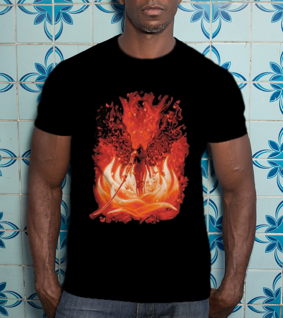 Elden Ring Scarlet Bloom Sword Woman Fiery Flower T-Shirt