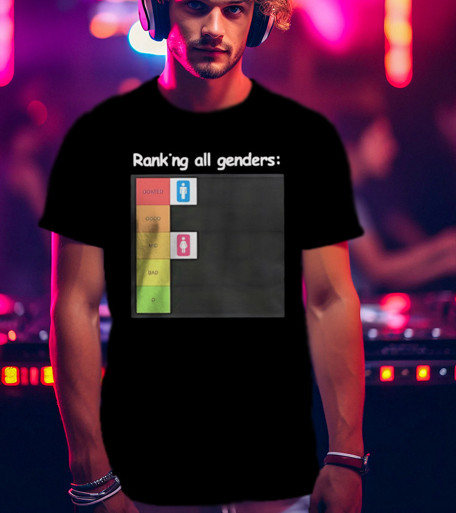 Ranking All Genders GOATed Good Mid Bad D T-Shirt