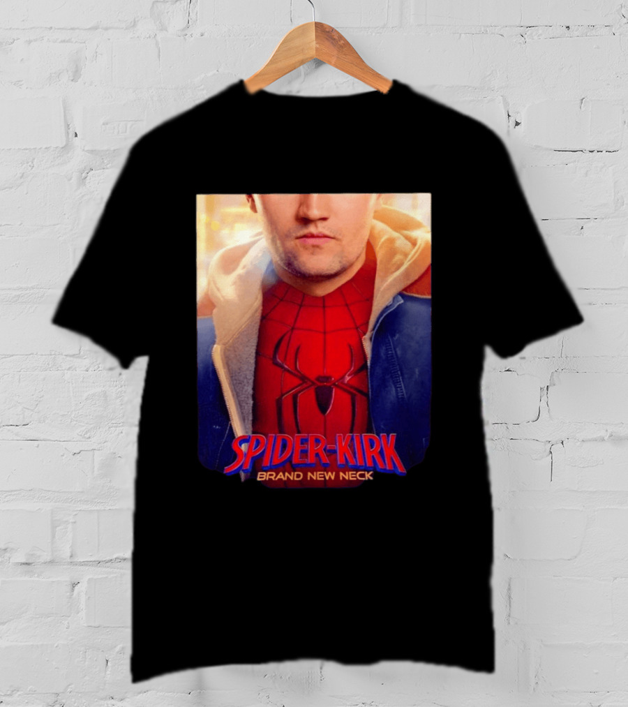 Spider Kirk Brand New Neck Spider Man X Charlie Kirk T-Shirt