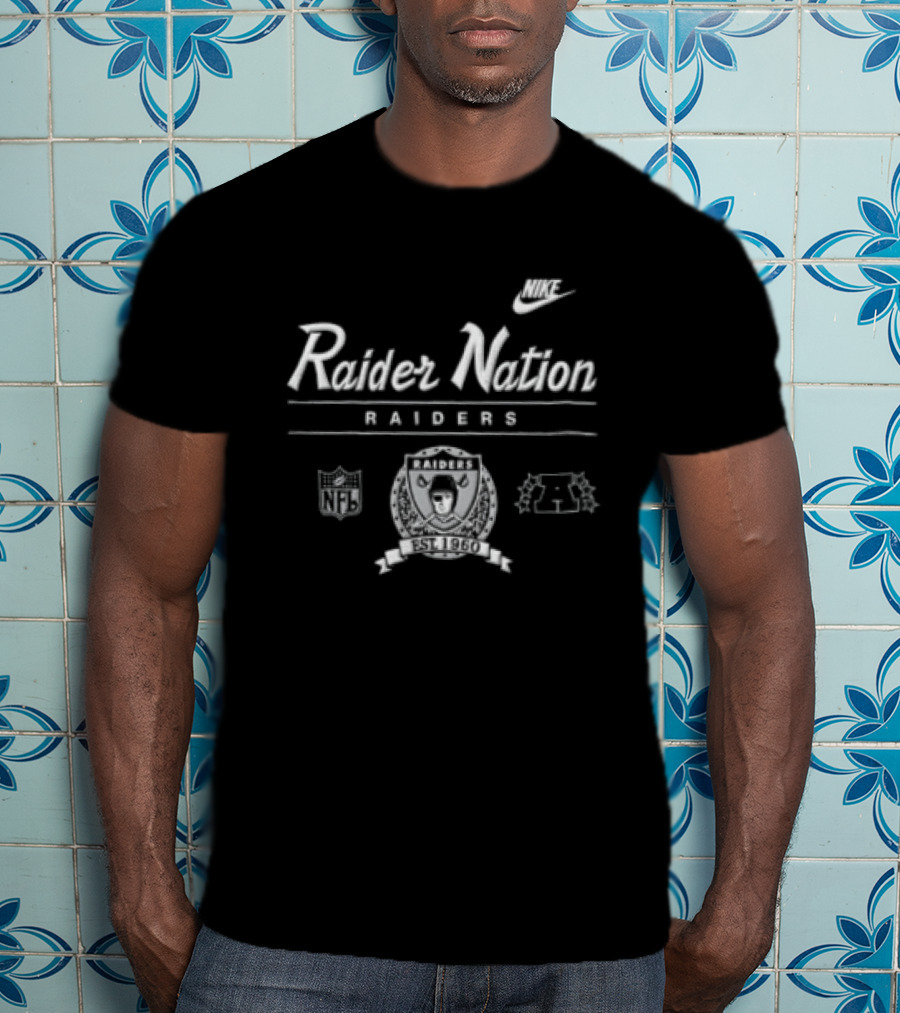 Raider Nation Raiders Shield 1960 Mike Washington Jr Las Vegas T-Shirt