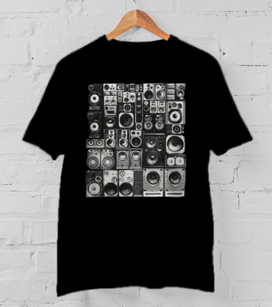Many Vintage Audio Speaker Cabinets Retro Sound System T-Shirt