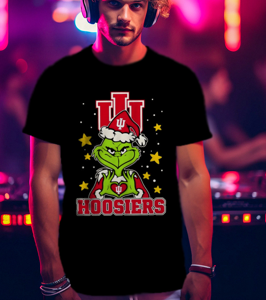 Hoosiers Christmas Grinch Indiana NCAA T-Shirt