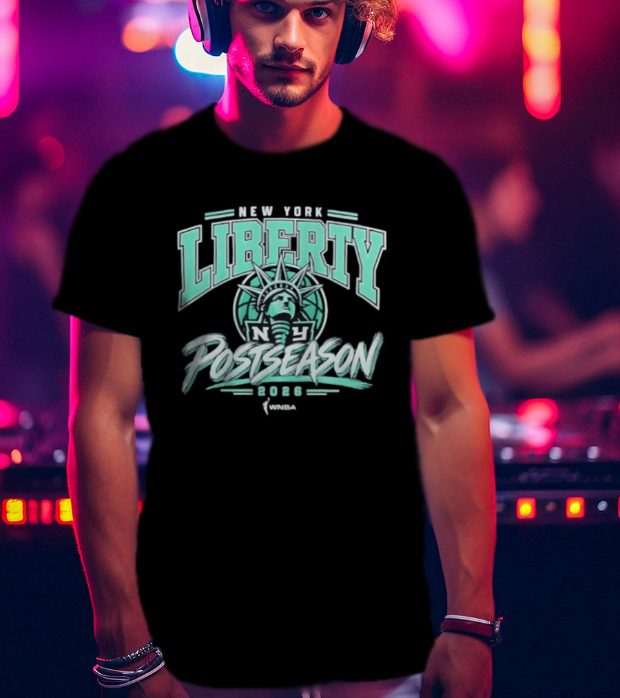 New York Liberty WNBA 2026 Playoffs Statue Of Liberty T-Shirt