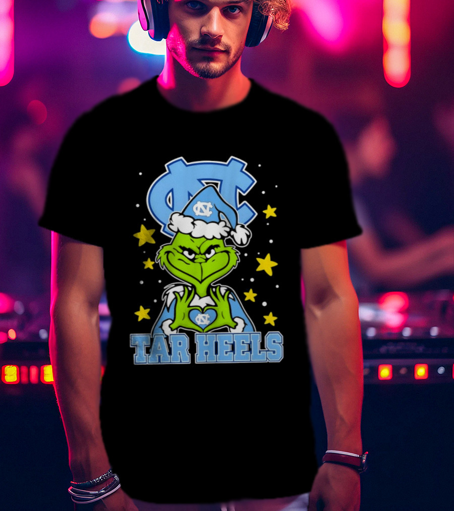UNC Tar Heels Grinch Christmas NC T-Shirt