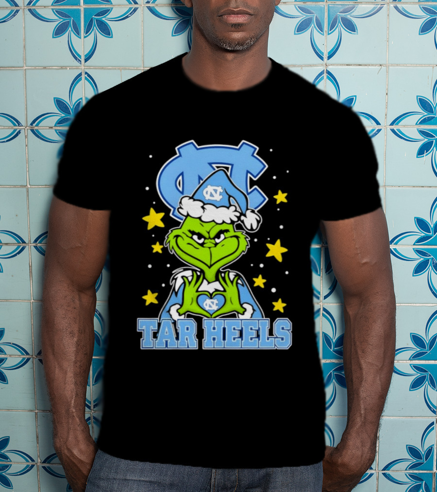 UNC Tar Heels Grinch Christmas NC T-Shirt