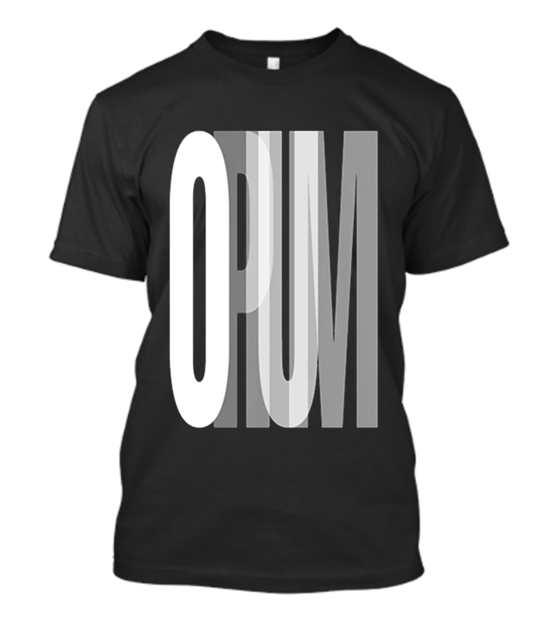Opium Store Opium 00 Bold Text Optical Illusion T-Shirt