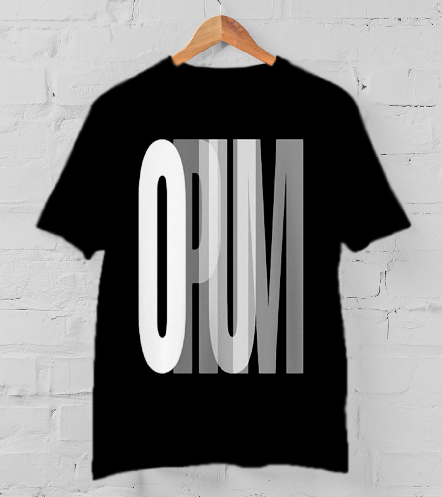 Opium Store Opium 00 Bold Text Optical Illusion T-Shirt
