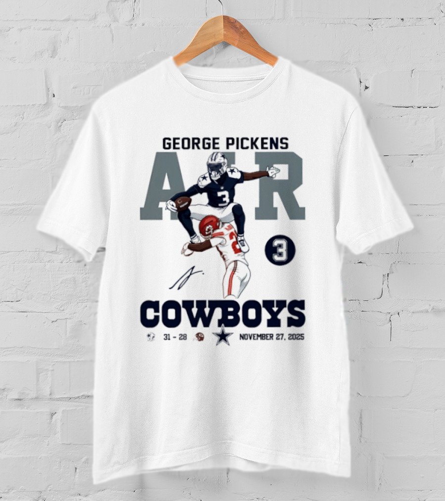 George Pickens Cowboys Air 11 30 23 T-Shirt
