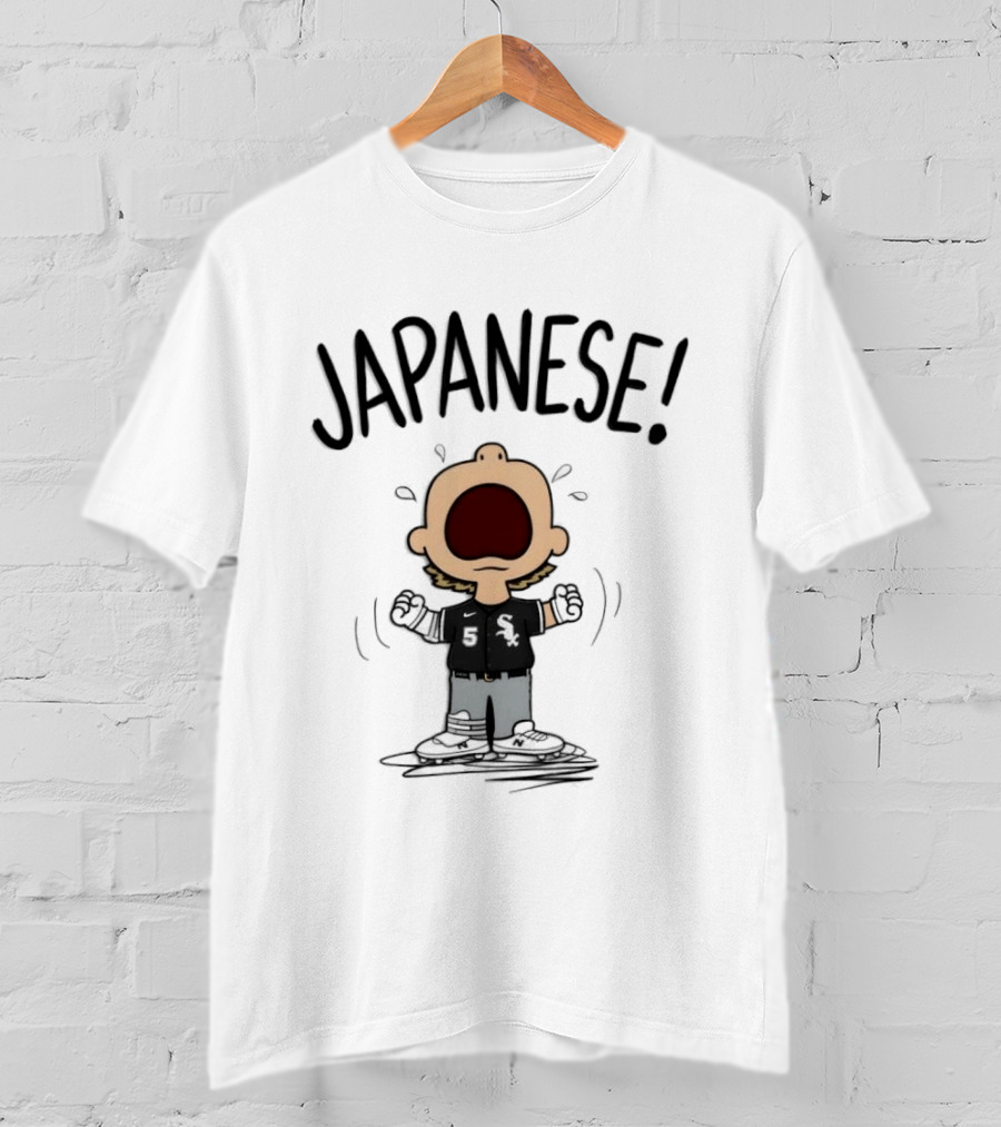 Japanese Chicago White Sox No 5 Peanuts Cartoon T-Shirt