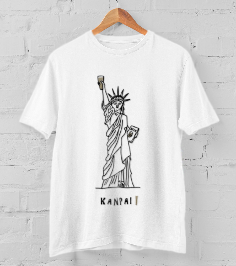 Kanpai Statue Of Liberty Holding Beer Celebration T-Shirt
