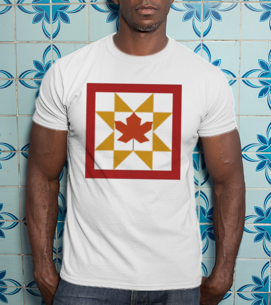 Kentucky Fall Quilt Maple Leaf Star Patchwork T-Shirt